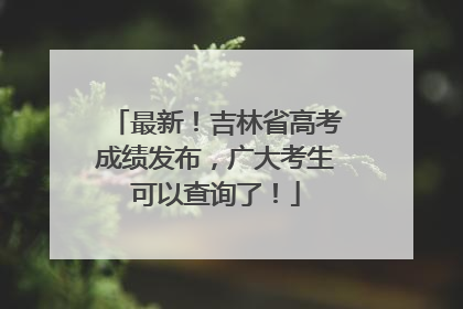 最新！吉林省高考成绩发布，广大考生可以查询了！