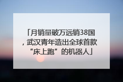 月销量破万远销38国，武汉青年造出全球首款“床上跑”的机器人