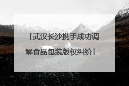 武汉长沙携手成功调解食品包装版权纠纷