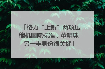格力“上新”两项压缩机国际标准，董明珠另一重身份很关键