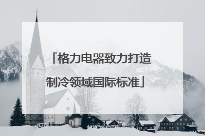 格力电器致力打造制冷领域国际标准