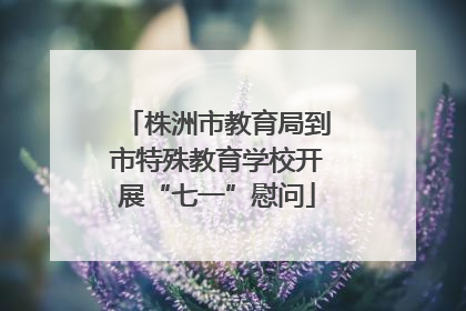 株洲市教育局到市特殊教育学校开展“七一”慰问