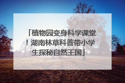 植物园变身科学课堂！湖南林草科普带小学生探秘自然王国