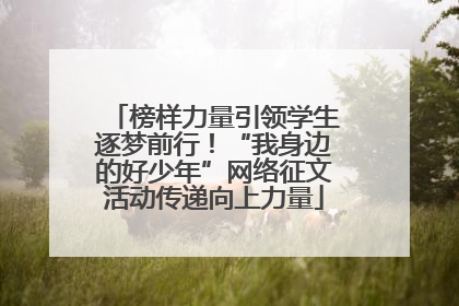 榜样力量引领学生逐梦前行！“我身边的好少年”网络征文活动传递向上力量