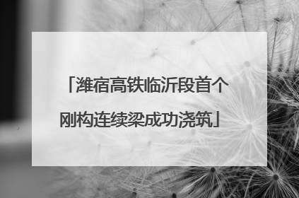 潍宿高铁临沂段首个刚构连续梁成功浇筑