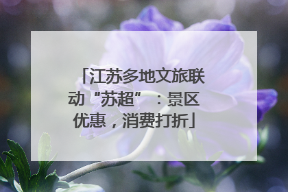 江苏多地文旅联动“苏超”：景区优惠，消费打折