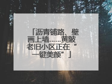 沥青铺路、壁画上墙……黄陂老旧小区正在“一键美颜”