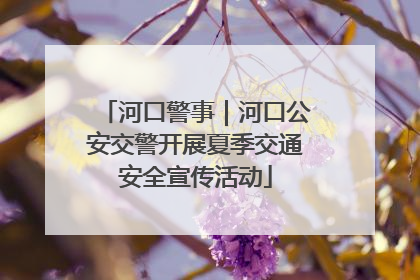 河口警事｜河口公安交警开展夏季交通安全宣传活动