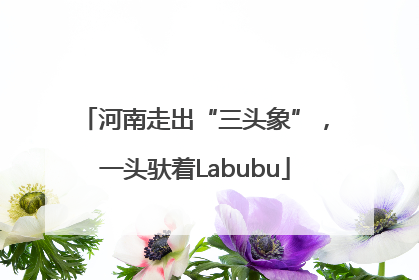 河南走出“三头象”，一头驮着Labubu