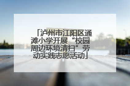 泸州市江阳区通滩小学开展“校园周边环境清扫”劳动实践志愿活动