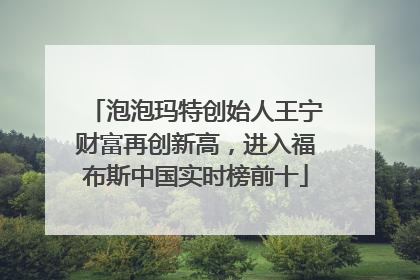 泡泡玛特创始人王宁财富再创新高，进入福布斯中国实时榜前十