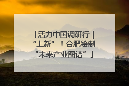 活力中国调研行｜“上新”！合肥绘制“未来产业图谱”