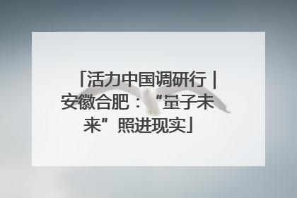 活力中国调研行｜安徽合肥：“量子未来”照进现实