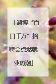 淄博“百日千万”招聘会点燃就业热潮