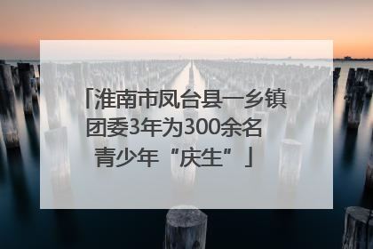 淮南市凤台县一乡镇团委3年为300余名青少年“庆生”