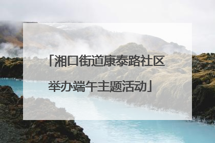 湘口街道康泰路社区举办端午主题活动
