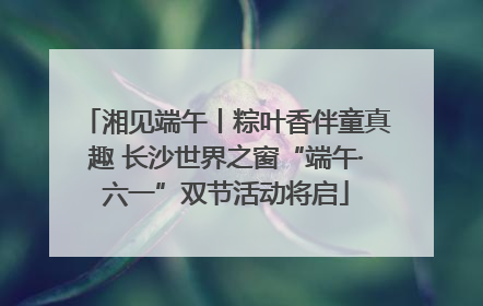 湘见端午丨粽叶香伴童真趣 长沙世界之窗“端午·六一”双节活动将启