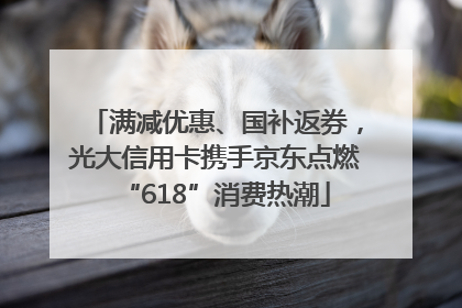 满减优惠、国补返券，光大信用卡携手京东点燃“618”消费热潮