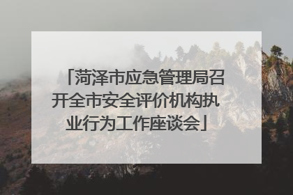 菏泽市应急管理局召开全市安全评价机构执业行为工作座谈会