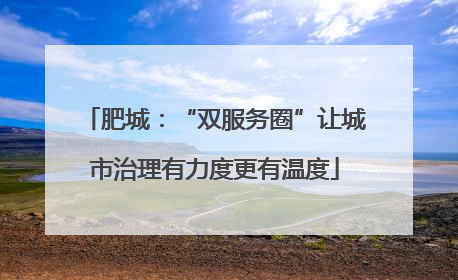 肥城：“双服务圈”让城市治理有力度更有温度