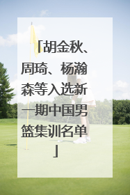胡金秋、周琦、杨瀚森等入选新一期中国男篮集训名单