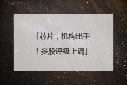 芯片，机构出手！多股评级上调