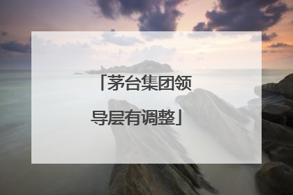 茅台集团领导层有调整