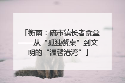 衡南：硫市镇长者食堂——从“孤独餐桌”到文明的“温馨港湾”