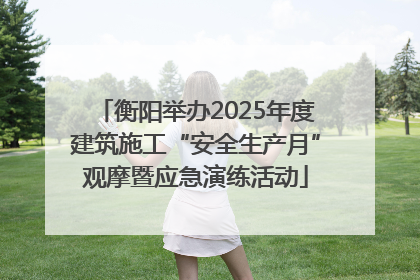 衡阳举办2025年度建筑施工“安全生产月”观摩暨应急演练活动