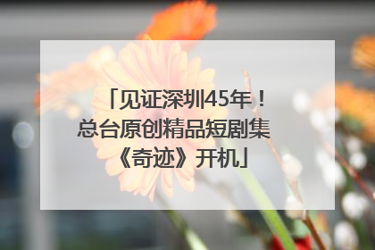 见证深圳45年！总台原创精品短剧集《奇迹》开机