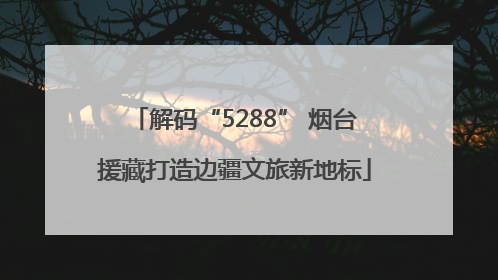 解码“5288” 烟台援藏打造边疆文旅新地标