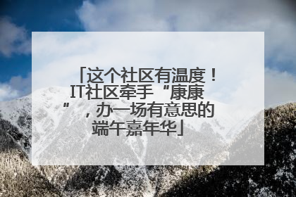 这个社区有温度！IT社区牵手“康康”，办一场有意思的端午嘉年华