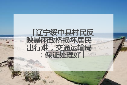 辽宁绥中县村民反映暴雨致桥损坏居民出行难，交通运输局：保证处理好