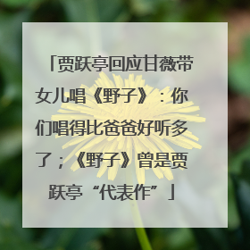 贾跃亭回应甘薇带女儿唱《野子》：你们唱得比爸爸好听多了；《野子》曾是贾跃亭“代表作”