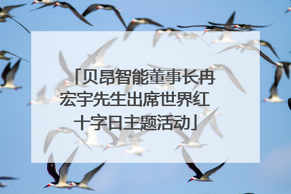 贝昂智能董事长冉宏宇先生出席世界红十字日主题活动