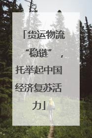 货运物流“稳链”，托举起中国经济复苏活力