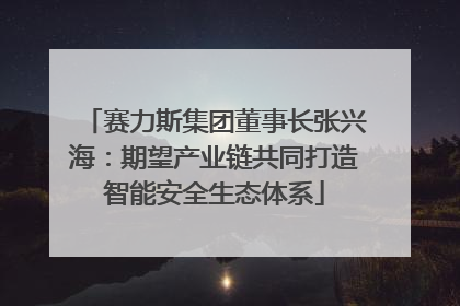 赛力斯集团董事长张兴海：期望产业链共同打造智能安全生态体系