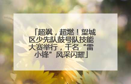 超飒，超燃！望城区少先队鼓号队技能大赛举行，千名“雷小锋”风采闪耀