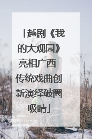 越剧《我的大观园》亮相广西 传统戏曲创新演绎破圈吸睛