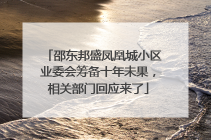 邵东邦盛凤凰城小区业委会筹备十年未果，相关部门回应来了