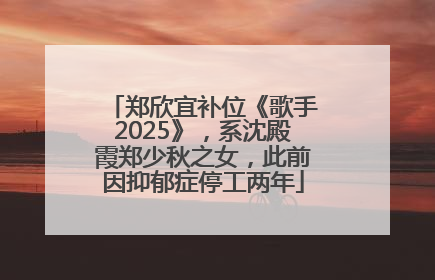 郑欣宜补位《歌手2025》，系沈殿霞郑少秋之女，此前因抑郁症停工两年