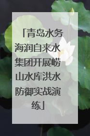 青岛水务海润自来水集团开展崂山水库洪水防御实战演练