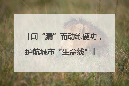 闻“漏”而动练硬功，护航城市“生命线”