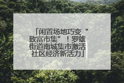 闲置场地巧变“致富市集”！罗雄街道南城集市激活社区经济新活力