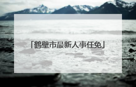 鹤壁市最新人事任免