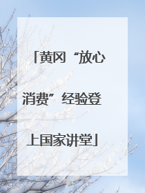 黄冈“放心消费”经验登上国家讲堂