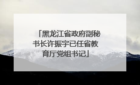 黑龙江省政府副秘书长许振宇已任省教育厅党组书记