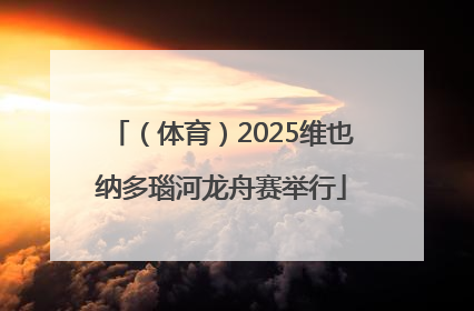（体育）2025维也纳多瑙河龙舟赛举行