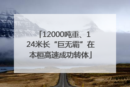 12000吨重、124米长“巨无霸”在本桓高速成功转体