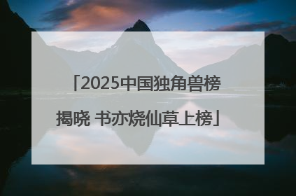 2025中国独角兽榜揭晓 书亦烧仙草上榜